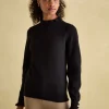 Edith Black Frill Neck Jumper