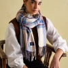 Langtree Cream & Blue Scarf