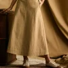 Meredith Tan A-line Midi Skirt