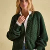 Rafferty Green Cable Knit Cardigan