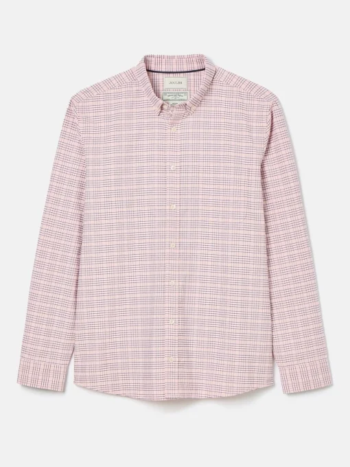 Welford Light Pink Cotton Check Shirt