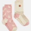 Women's Everyday Neutral/Blush 2 Pack Socks (size 4-8)